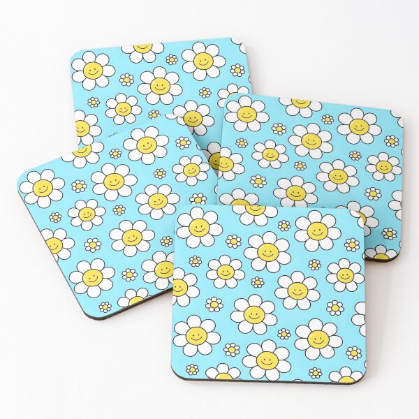 Item preview, kawaii Smile Face Flowers Pattern, Kawaii Pattern, Kawaii Flower Pattern designed and sold by graphic-genie.