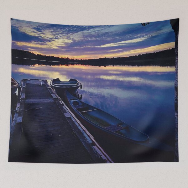 Item preview, A cloudy evening by the lake designed and sold by HenrikGPhoto.