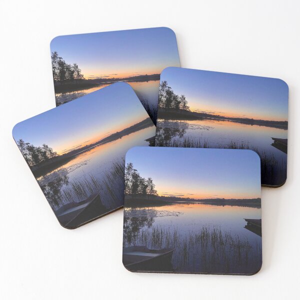 Item preview, Orange sunset by the lake designed and sold by HenrikGPhoto.