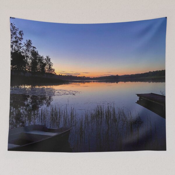 Item preview, Orange sunset by the lake designed and sold by HenrikGPhoto.