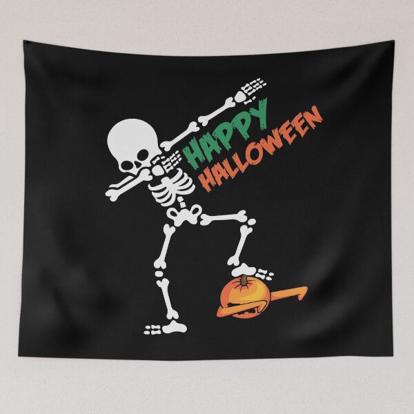 Item preview, dabbing Skeleton and pumpkin designed and sold by HolidayGems.