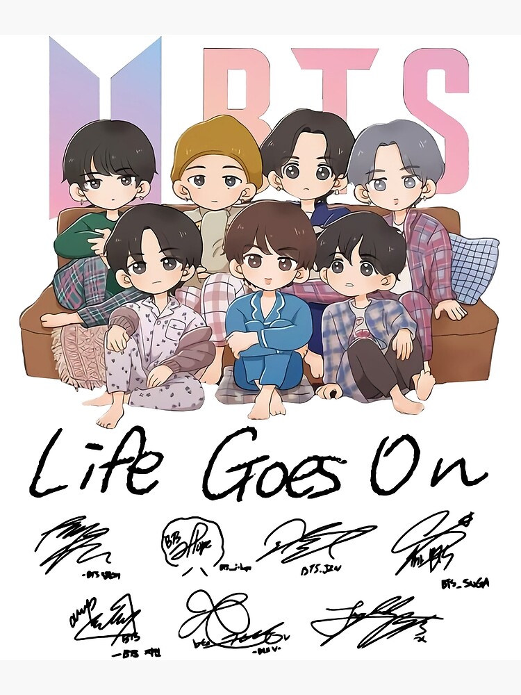 bts-life-goes-on-signatures-white-poster-by-retajacks-redbubble