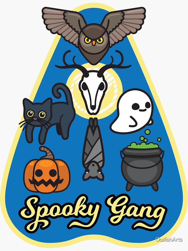 Thumbnail 3 of 3, Sticker, Spooky Gang 2 designed and sold by OwlishArts.