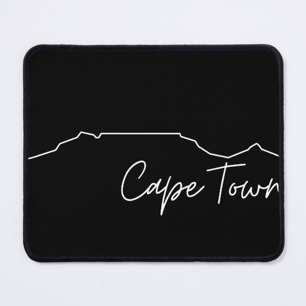 Item preview, Table Mountain, Cape Town - Modern, black and white line drawing designed and sold by Marlienart.