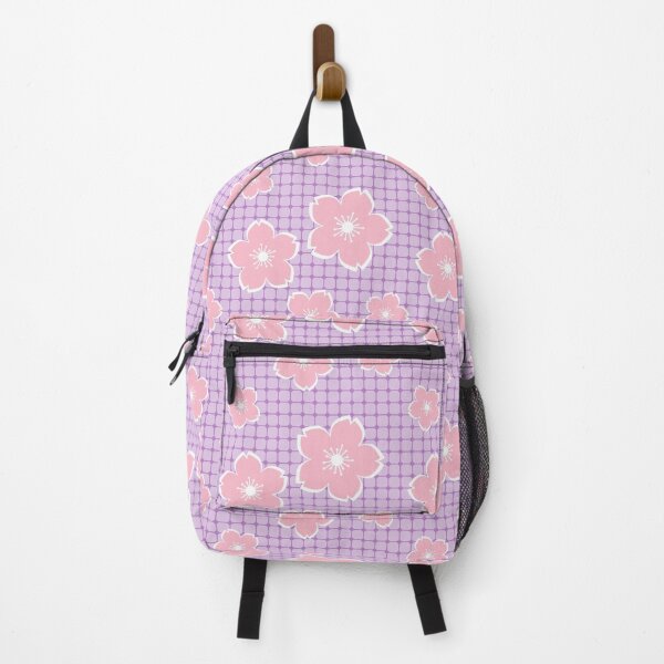 Item preview, Sakura - pink on lavender checker designed and sold by Sarinilli.