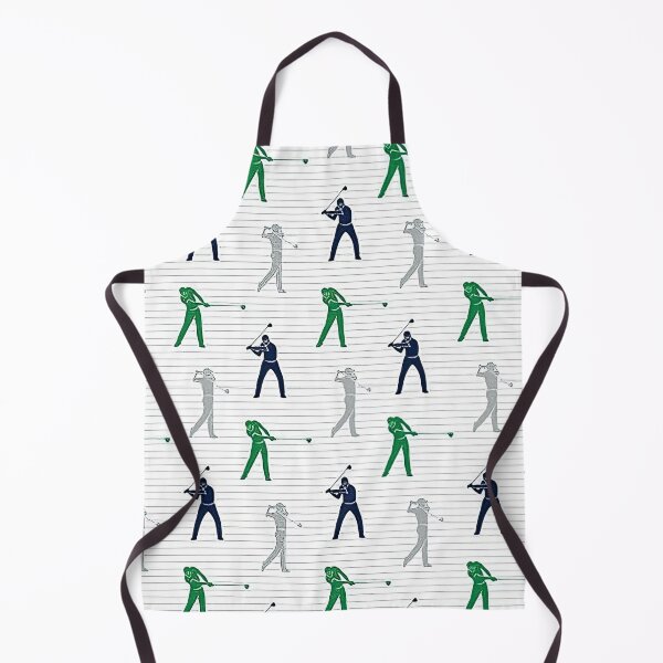 Item preview, Golfers - Navy Green And Grey On Stripes designed and sold by LittleFunky79.