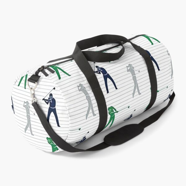 Item preview, Golfers - Navy Green And Grey On Stripes designed and sold by LittleFunky79.