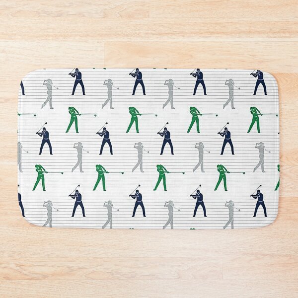 Item preview, Golfers - Navy Green And Grey On Stripes designed and sold by LittleFunky79.