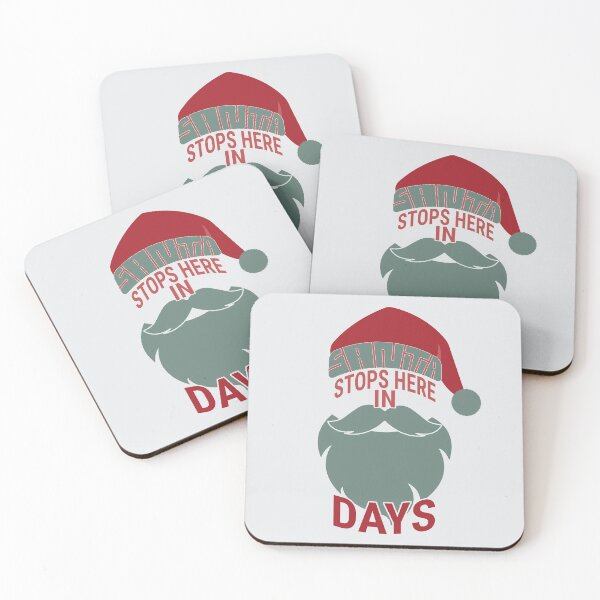 Item preview, Santa Stops Here In Days | Christmas Gifts designed and sold by DrawingBoard.