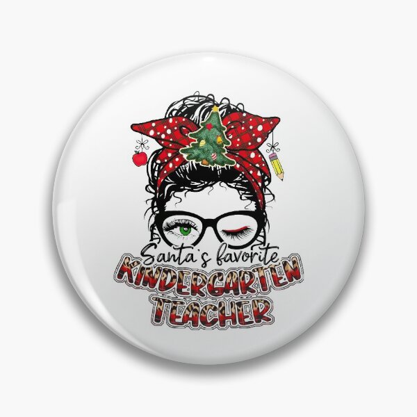 Item preview, Messy Bun Kindergarten Teacher Christmas designed and sold by ChuckyStore79.