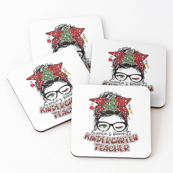 Item preview, Messy Bun Kindergarten Teacher Christmas designed and sold by ChuckyStore79.