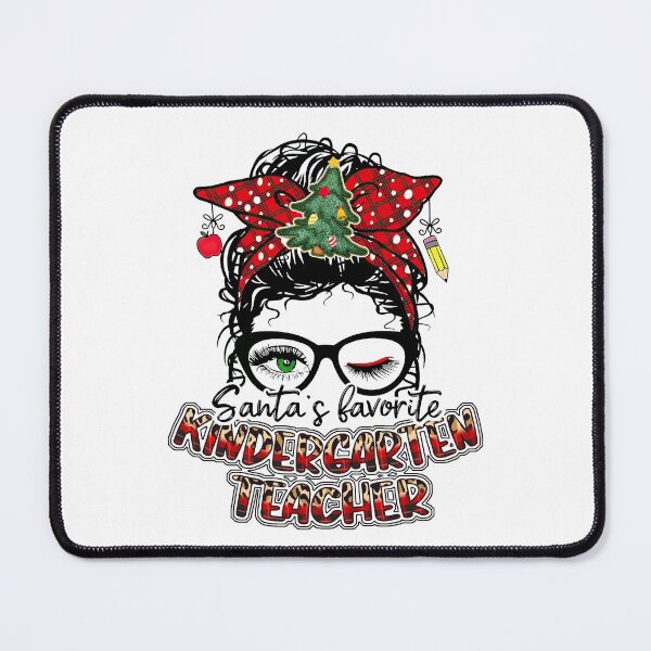 Item preview, Messy Bun Kindergarten Teacher Christmas designed and sold by ChuckyStore79.
