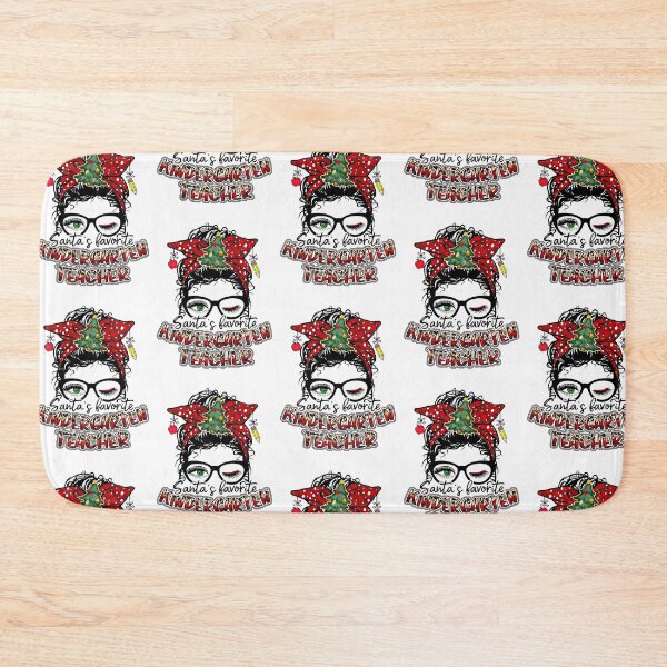 Item preview, Messy Bun Kindergarten Teacher Christmas designed and sold by ChuckyStore79.