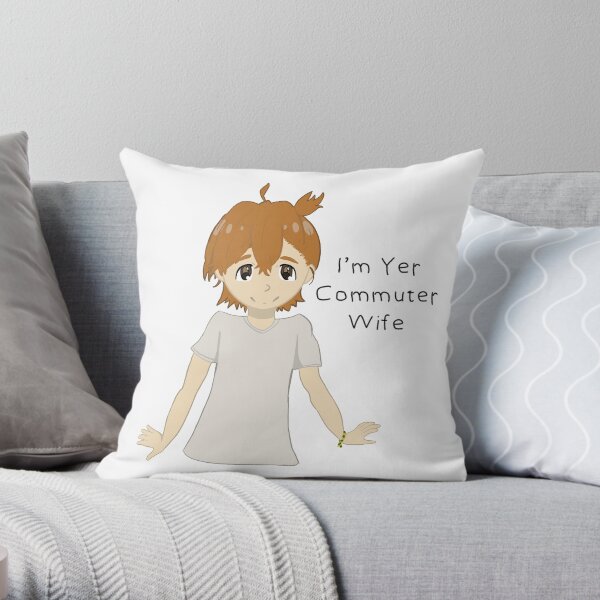 Commuter Wife- Barakamon Throw Pillow