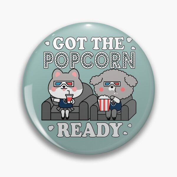 Item preview, Got The Popcorn Ready | Movie Night | Cute Cat and Dog designed and sold by JooArtPrints  ★★★★★.