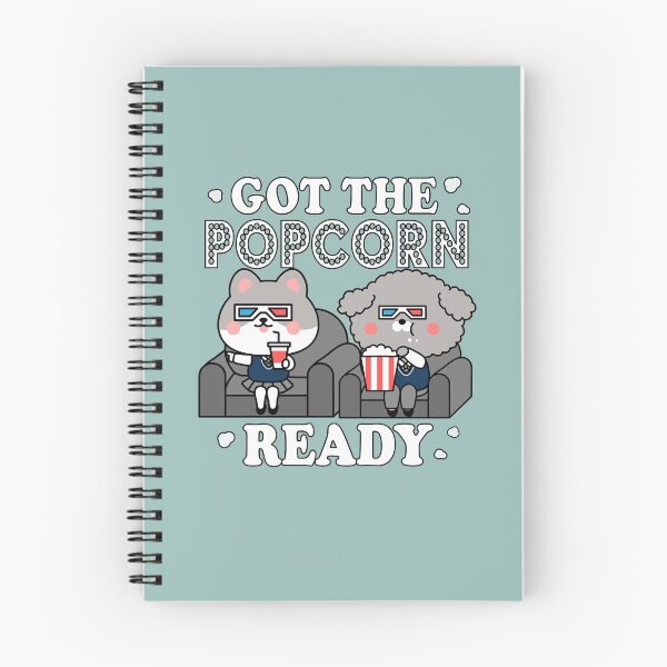 Item preview, Got The Popcorn Ready | Movie Night | Cute Cat and Dog designed and sold by JooArtPrints  ★★★★★.