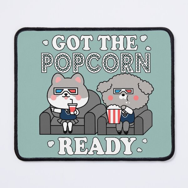 Item preview, Got The Popcorn Ready | Movie Night | Cute Cat and Dog designed and sold by JooArtPrints  ★★★★★.