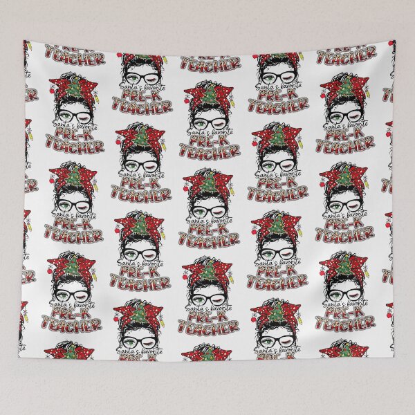 Item preview, Messy Bun Pre-K Teacher Christmas designed and sold by ChuckyStore79.