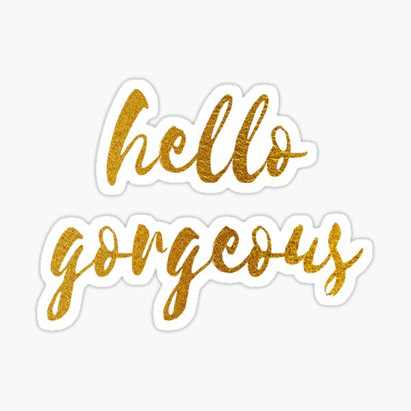"hello Sticker by samanthafelten Redbubble