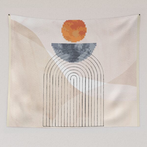 Item preview, Mid century arch, pixel art designed and sold by WhalesWay.