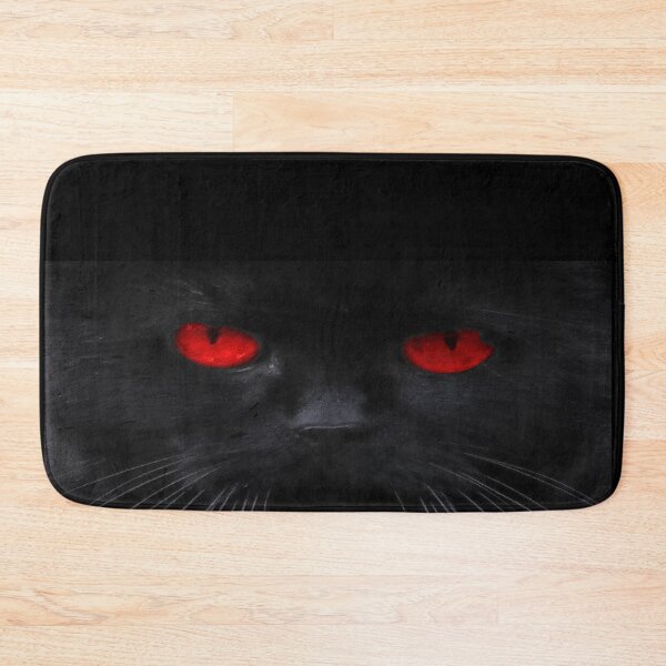 Item preview, Black cat with red eyes designed and sold by keenikai.