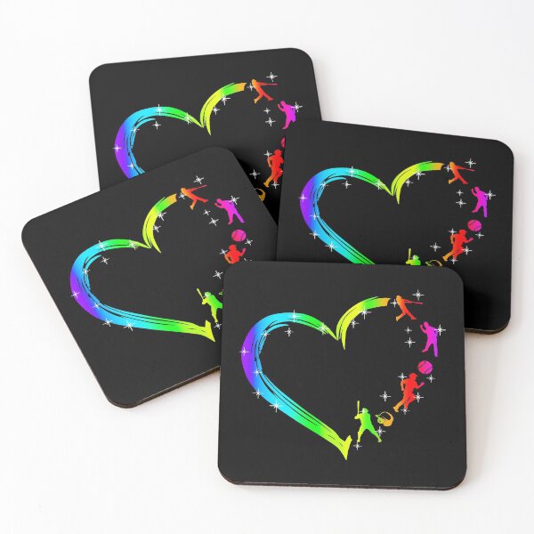 Item preview, Baseball Heart Rainbow designed and sold by ChuckyStore79.
