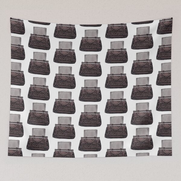Item preview, Noir Steampunk Retro Typewriter Illustration designed and sold by ZaraRoza.