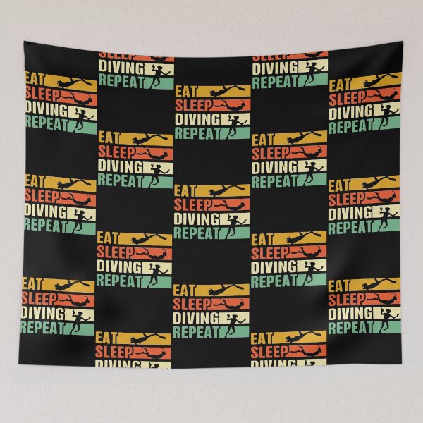 Item preview, Eat Sleep Diving Repeat designed and sold by thanhmaidesign.