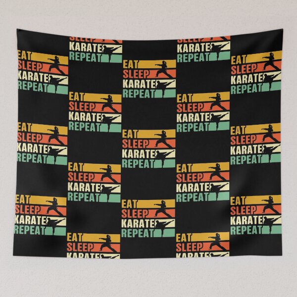 Item preview, Eat Sleep Karate Repeat designed and sold by thanhmaidesign.