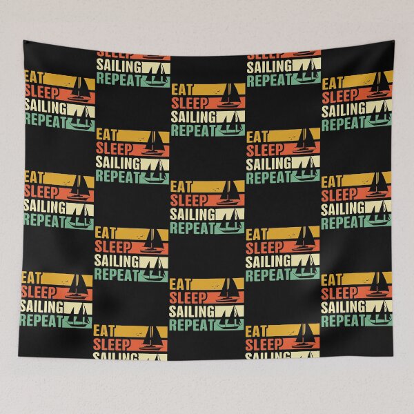 Item preview, Eat Sleep Sailing Repeat designed and sold by thanhmaidesign.