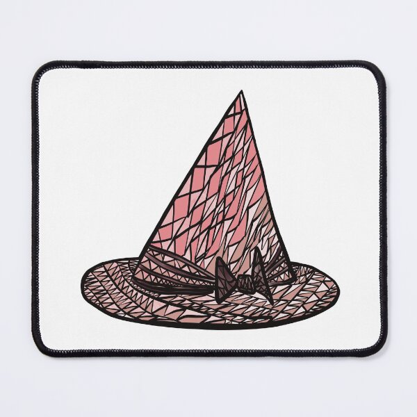 Item preview, Retro Pink Witch Hat Halloween Illustration designed and sold by ZaraRoza.