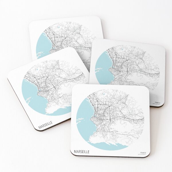 Item preview, Marseille City Map of France - Circle designed and sold by deMAP.