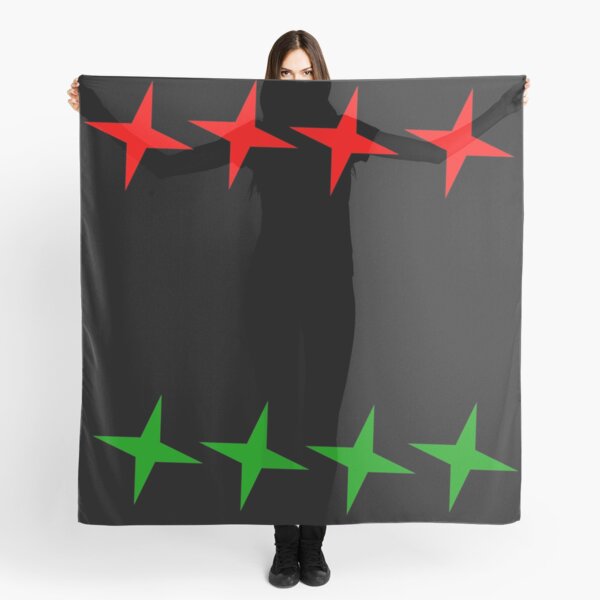 Black Red and Green Design Scarf