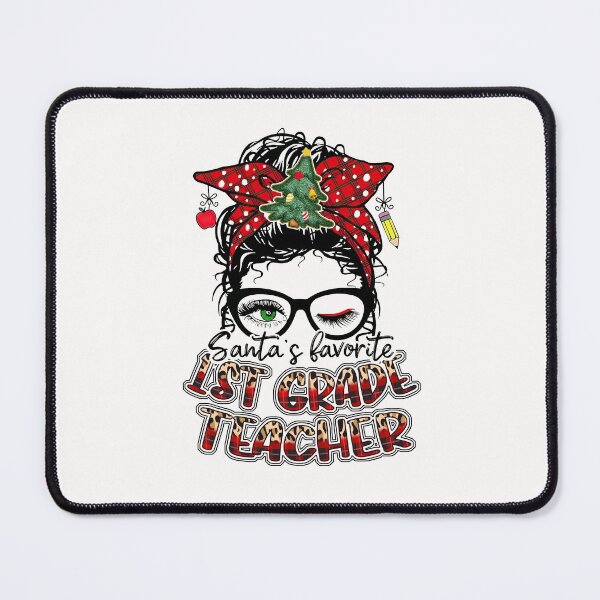Item preview, Santa's Favorite Hair Bun 1st Grade Teacher designed and sold by LittleFunky79.