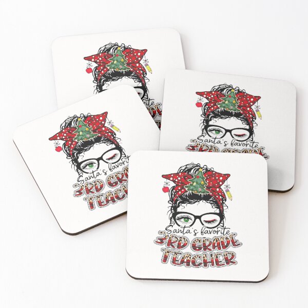 Item preview, Santa's Favorite Hair Bun 3rd Grade Teacher designed and sold by LittleFunky79.