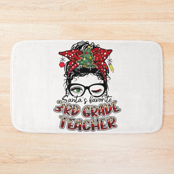 Item preview, Santa's Favorite Hair Bun 3rd Grade Teacher designed and sold by LittleFunky79.