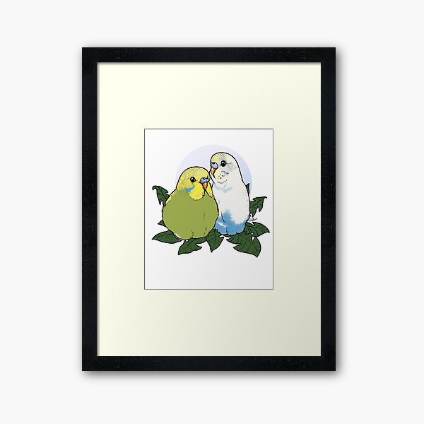 Budgie Brothers Framed Art Print