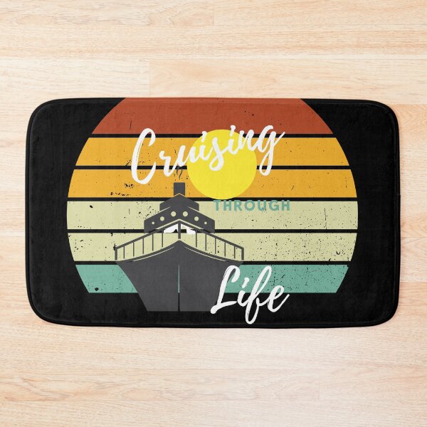 Item preview, Cruising through Life - retro on black background designed and sold by Starlett Designs.