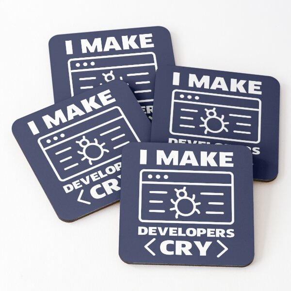 Item preview, I Make Developers Cry designed and sold by TashaVector.