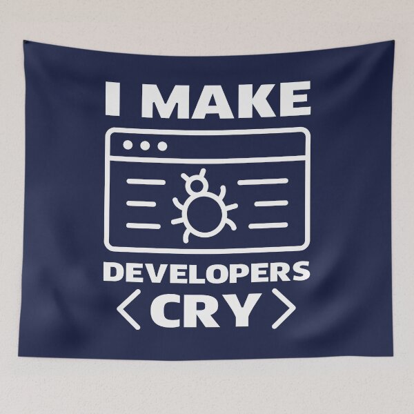 Item preview, I Make Developers Cry designed and sold by TashaVector.