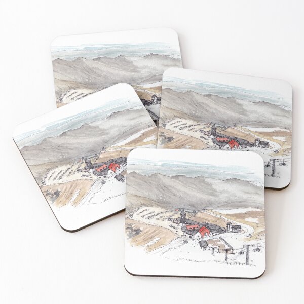 Item preview, Cardrona Ski Field Watercolour designed and sold by Tom Napper Design.