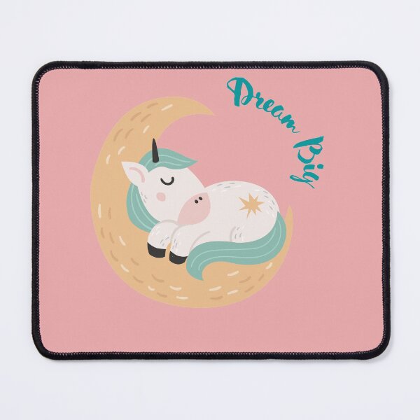 Dream Big Unicorn on the Moon Mouse Pad