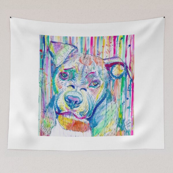 Item preview, PIT BULL Watercolor portrait .7 designed and sold by lautir.