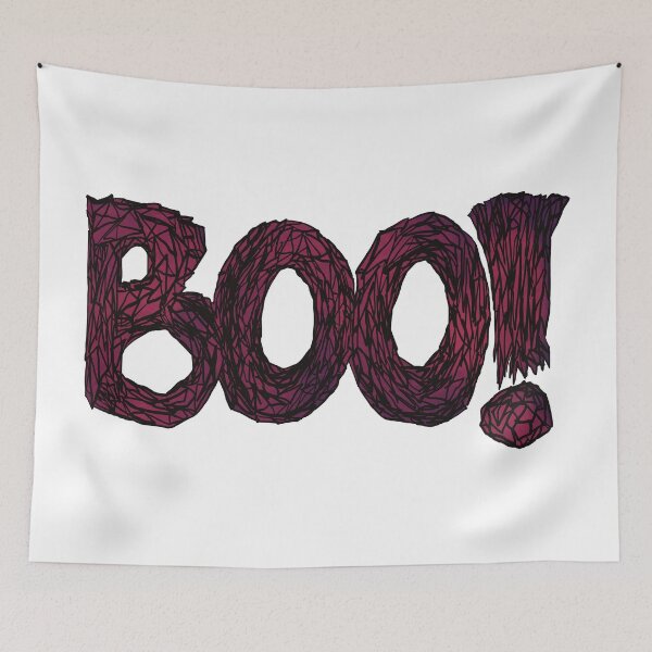 Item preview, Boo! Dark Rose Pink Crystal Vintage Halloween Illustration designed and sold by ZaraRoza.