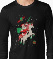 Santa and Unicorn Long Sleeve T-Shirt