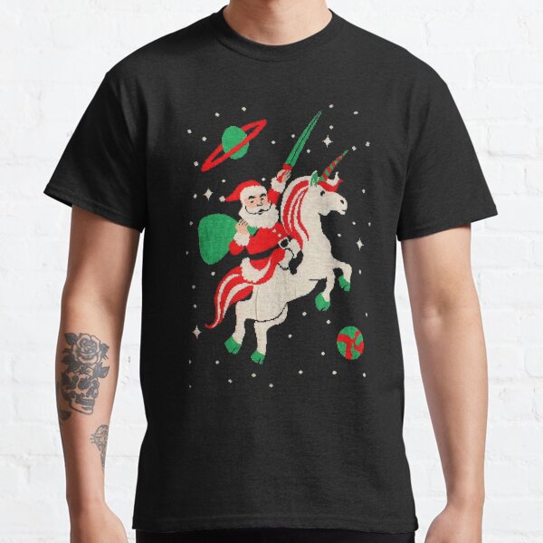 Santa and Unicorn Classic T-Shirt