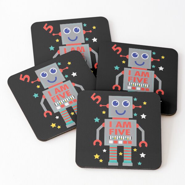 Item preview, I Am Five Robot Funny Robotics 5 Year Old Birthday Party designed and sold by AdeleSchindler.