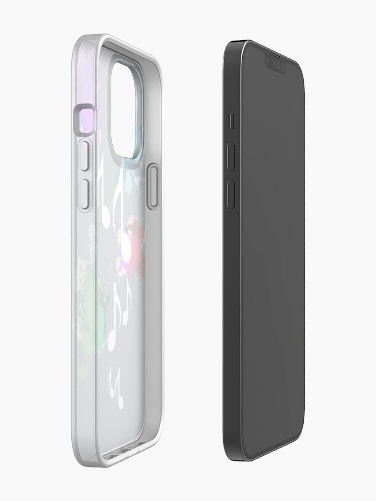 Thumbnail 2 of 5, iPhone Case, Dark Apple iPhone Phone Case Color Splashes Smartphone Music Notes designed and sold by xollerx.