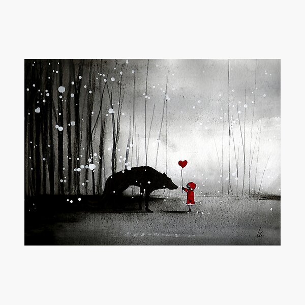 Little Red Riding Hood ~ I love You  Photographic Print