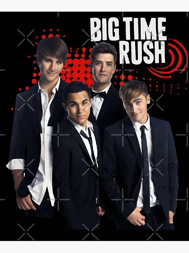 "Big time song band four people logo poster" Sticker by RebecaMac030 Redbubble